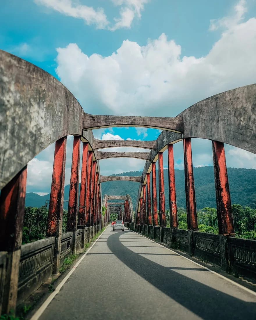 The distinctive arches along Neriamangalam Bridge